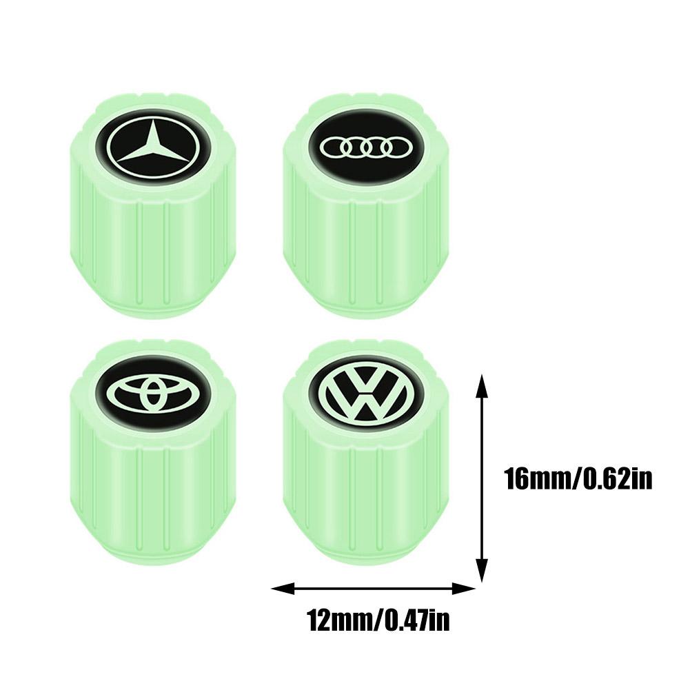 Set 4 Vỏ Bọc Van Bánh Xe Dạ Quang Độc Đáo