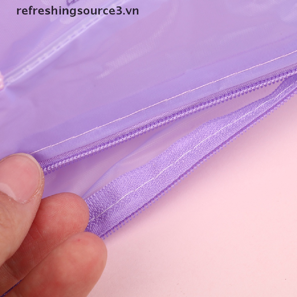 Túi đựng mỹ phẩm bằng nhựa PVC trong suốt có khóa kéo tiện lợi