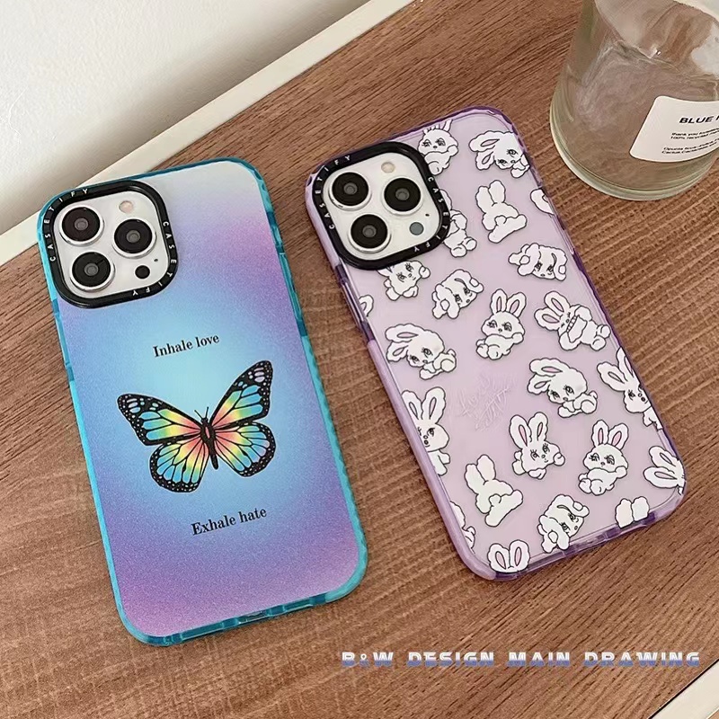 Ốp Điện Thoại Silicon Mềm Trong Suốt Chống Sốc Chống Trượt In Hình Thỏ Hoạt Hình Cho iPhone 13 12 11 Pro MAX X XS MAX XR 6 6s 7 8 Plus