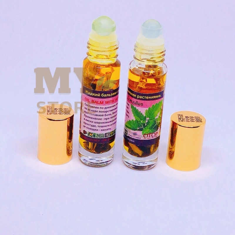(Chính Hãng) Dầu Lăn Thảo Dược Otop Oil Balm With Herb- Hương Bạc Hà Thái Lan 8cc