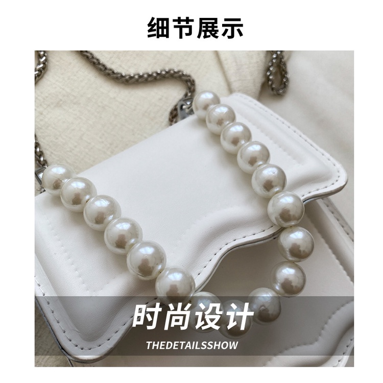Túi Đeo JASMIN NOIR Chéo Bằng Da PU Đính Ngọc Trai Thời Trang Dành Cho Nữ