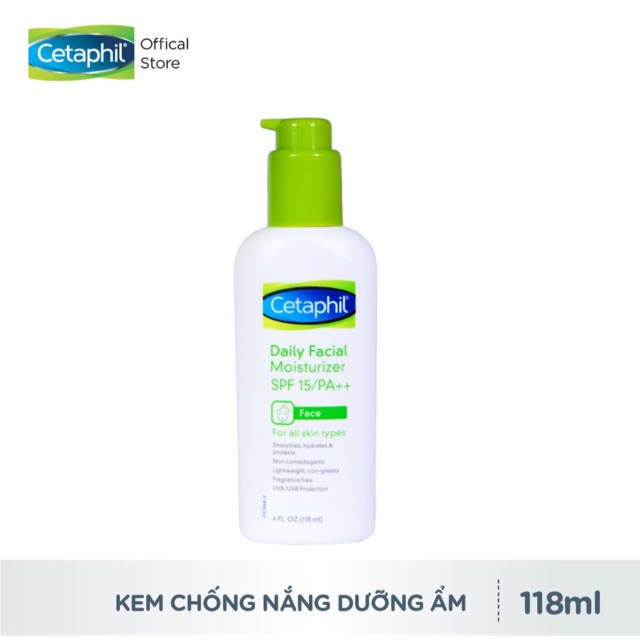 Centaphil Daily Facial Moisturizer SPF 15 (118ml) - Dưỡng ẩm chống nắng hàng ngày -Amipharma - FREESHIP 99k