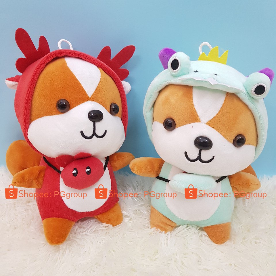 Gấu Bông Chó Shiba Cosplay 25 cm Cao Cấp - Sóc Siba