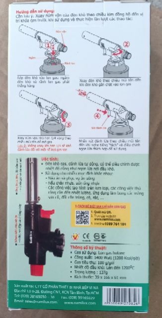 Đèn khò ga mini Namilux