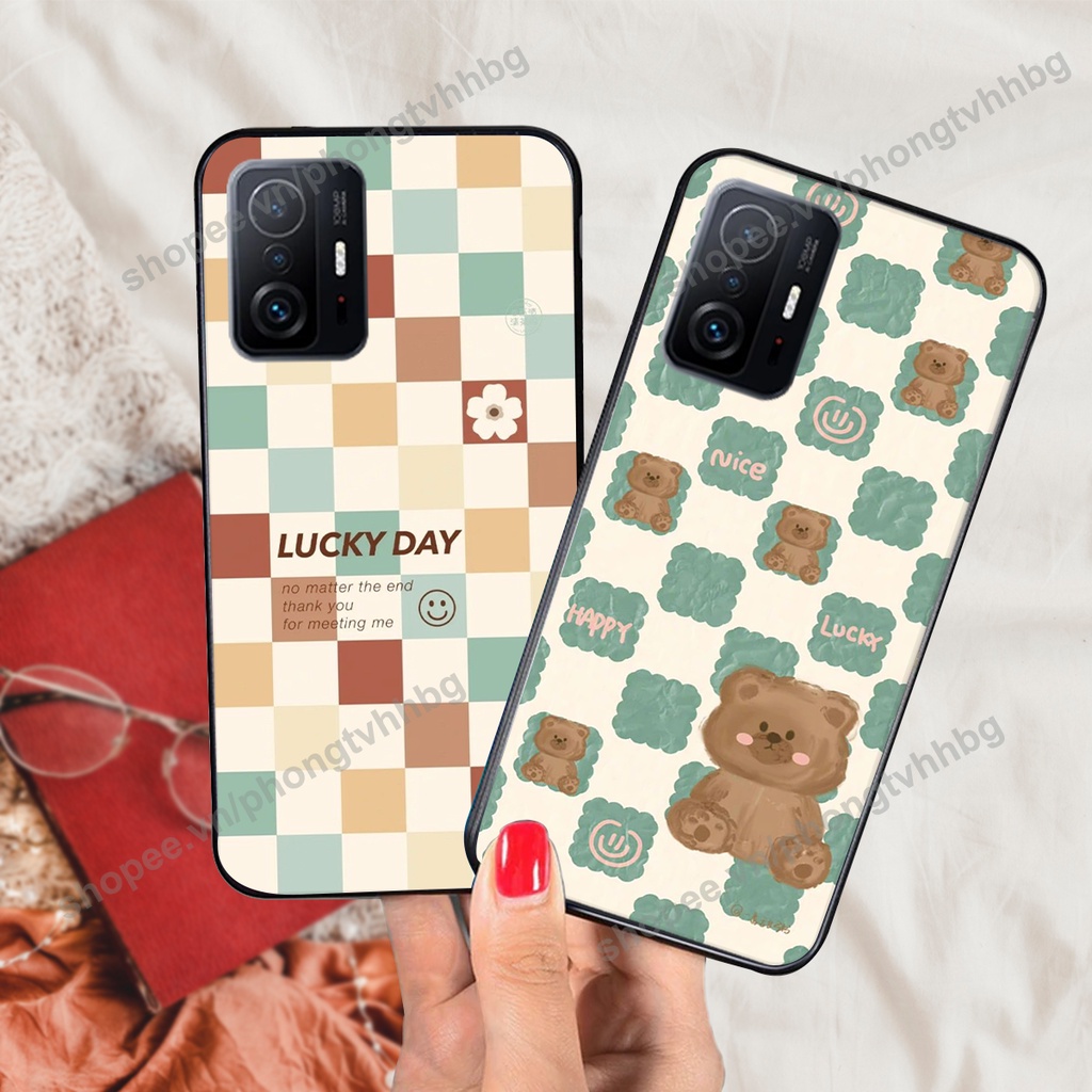 Ốp lưng Xiaomi Xiaomi 11T 5G - Xiaomi 11T Pro 5G  in mẫu gấu bo viền , smile mặt cười