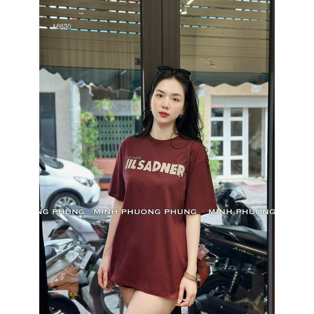 Áo Phông Chữ Jil Nam Nữ Unisex Dáng Rộng Tay Lỡ cổ Tròn - áo Thun Ngắn Tay Bigsize Hottrend