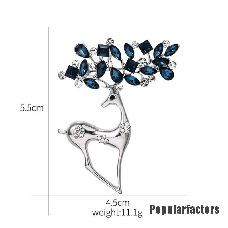 1 Ghim Cài Áo Hình Tuần Lộc Giáng Sinh Đính Đá