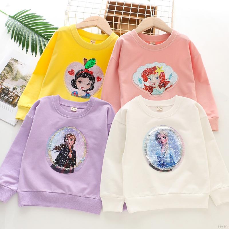 Áo Sweater Tay Dài Se7 Cho Bé Gái 2-7 Tuổi