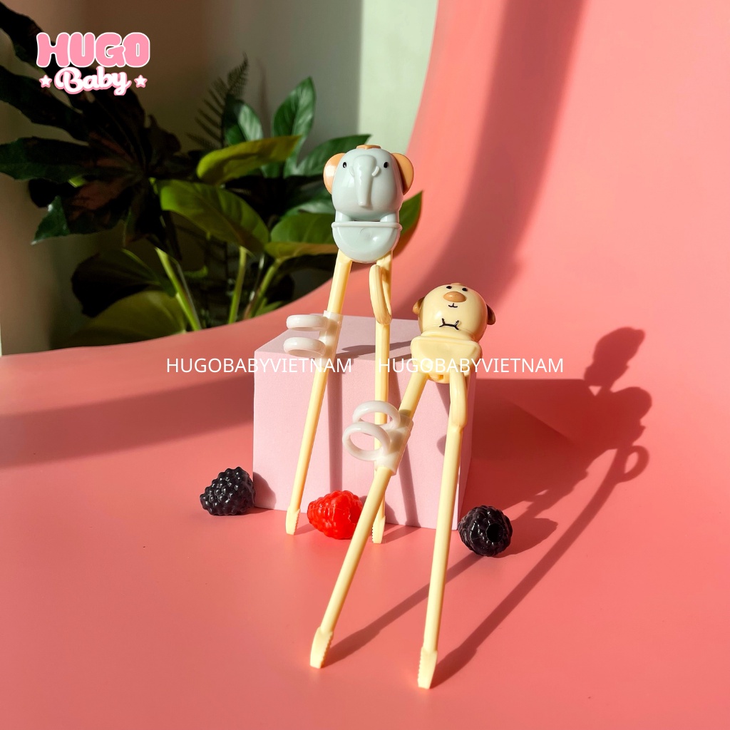 Đũa tập ăn cho bé xỏ ngón Little Bees - Hugo Baby