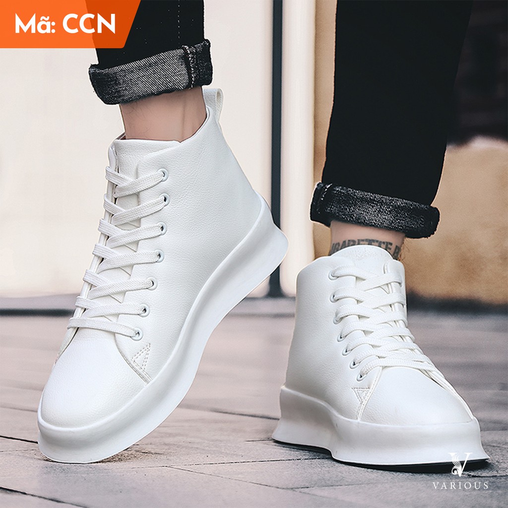 [TRENDING] Giày Cổ Cao Thời Trang Tăng Chiều Cao White High Neck Trending 2021