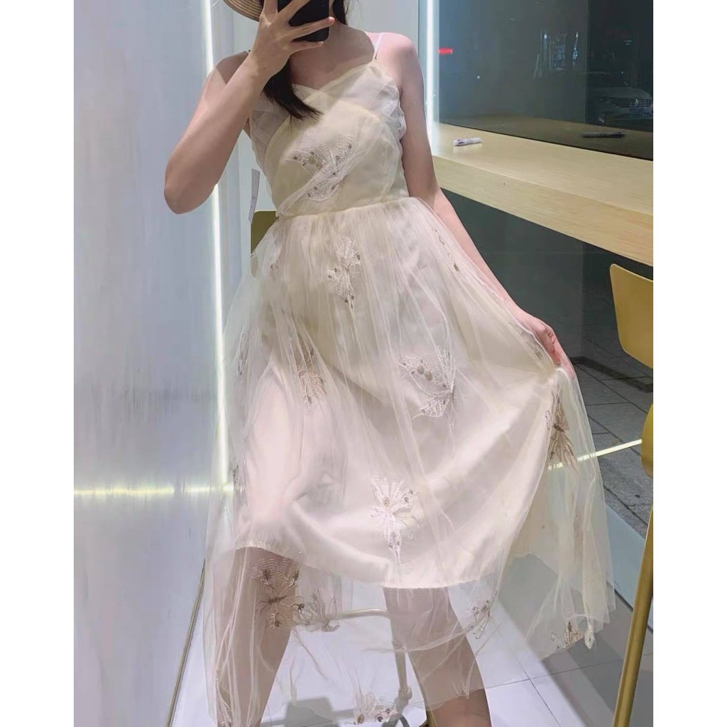 🍒🍒Set Áo Khoác Mỏng + Váy 2 Dây Công Chúa Siêu Cổ Tích Cho Nữ🍒🍒