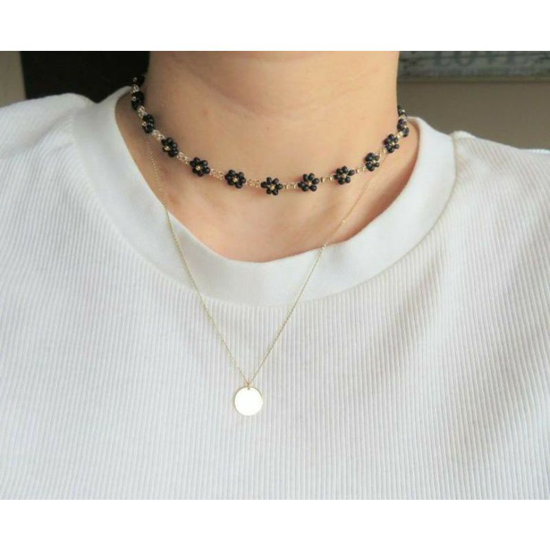 vòng cổ choker hạt cườm cực đẹp
