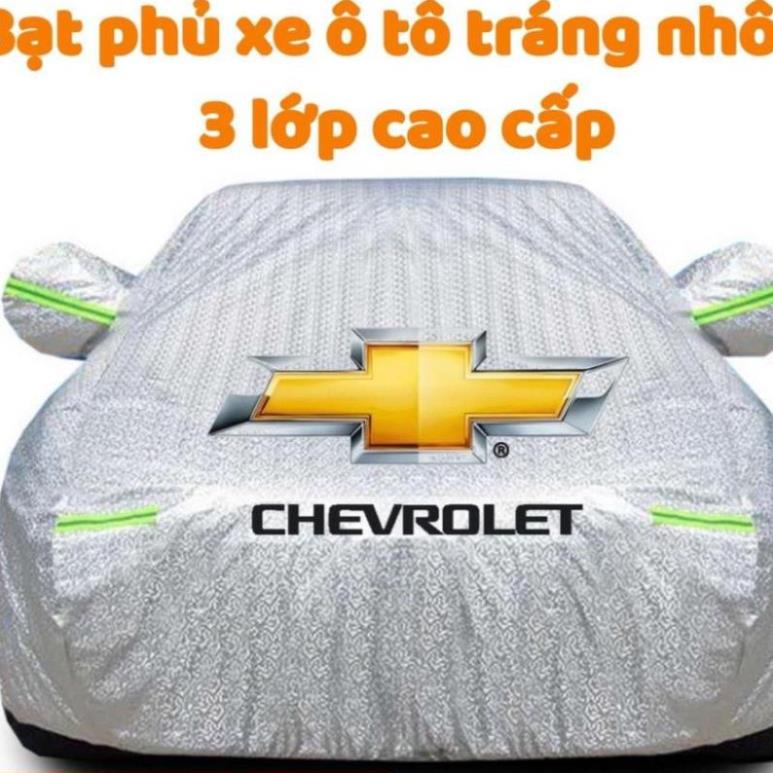 Bạt Phủ Xe Ô Tô Chevrolet Spark, Colorado, Trailblazer, Aveo, Cruze, Orlando, Captiva - Chất Liệu Bạt Tráng Nhôm 3 Lớp