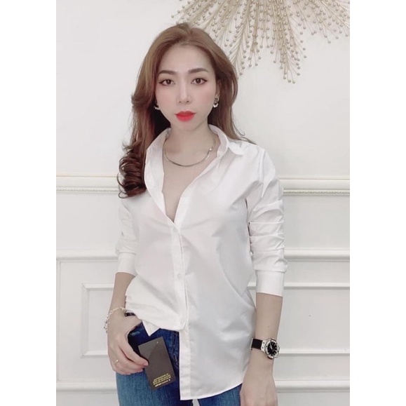 Áo sơ mi nữ dài tay công sở, học sinh, sinh viên