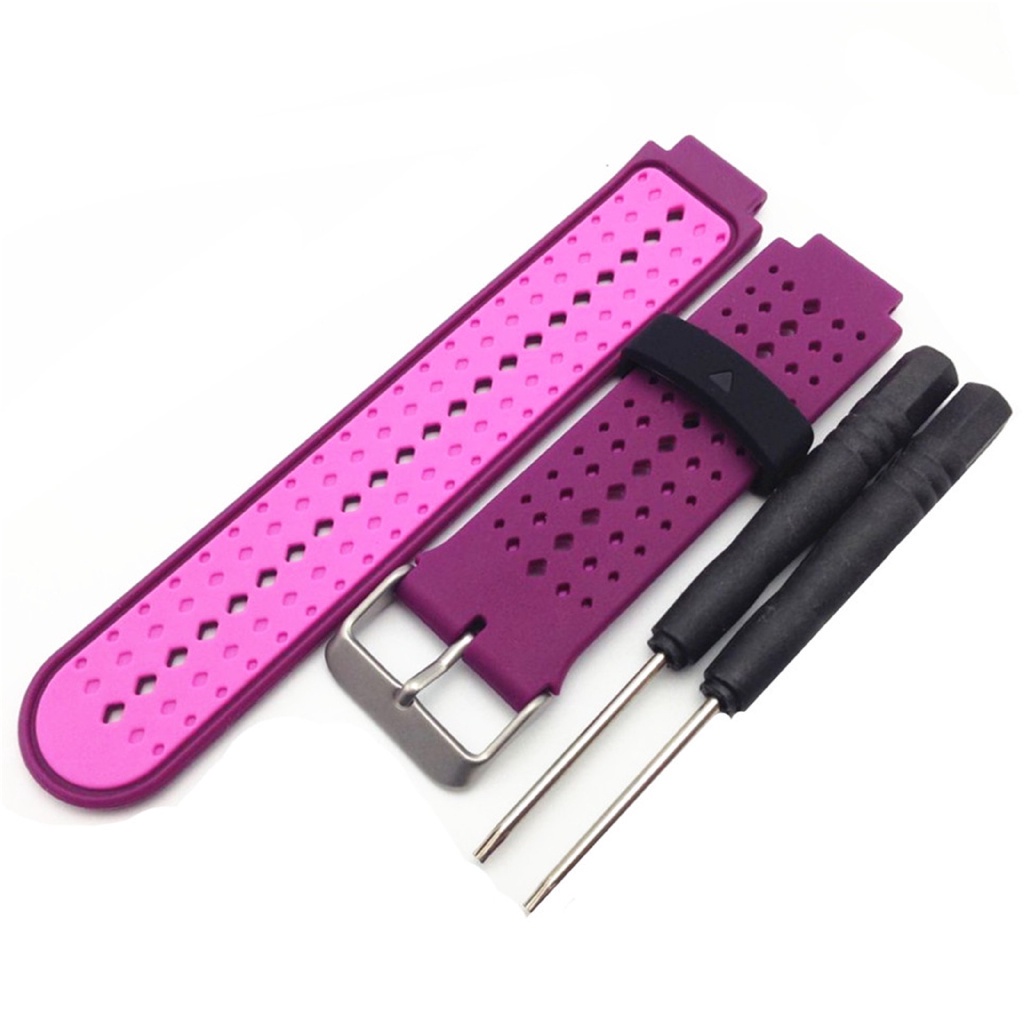 Dây thay thế đồng hồ đeo tay silicone nhiều màu sắc cao cấp thích hợp cho Garmin Forerunner 235 230 220 620 630 735