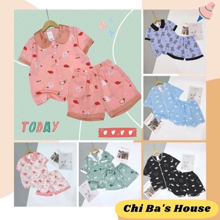 Đồ ngủ nữ pyjama đùi dễ thương, đồ bộ mặc nhà vải lụa nhiều màu sắc, đủ size từ 38-65kg - Chị Ba House