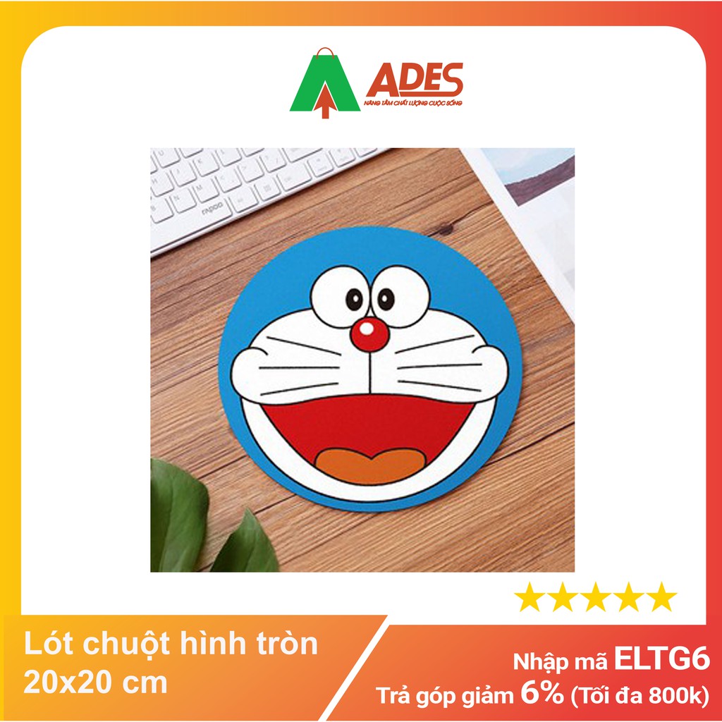 Lót chuột, bàn di chuột hình tròn 20x20 cm chống trượt, chống thấm nước - Màu ngẫu nhiên NEW 2021