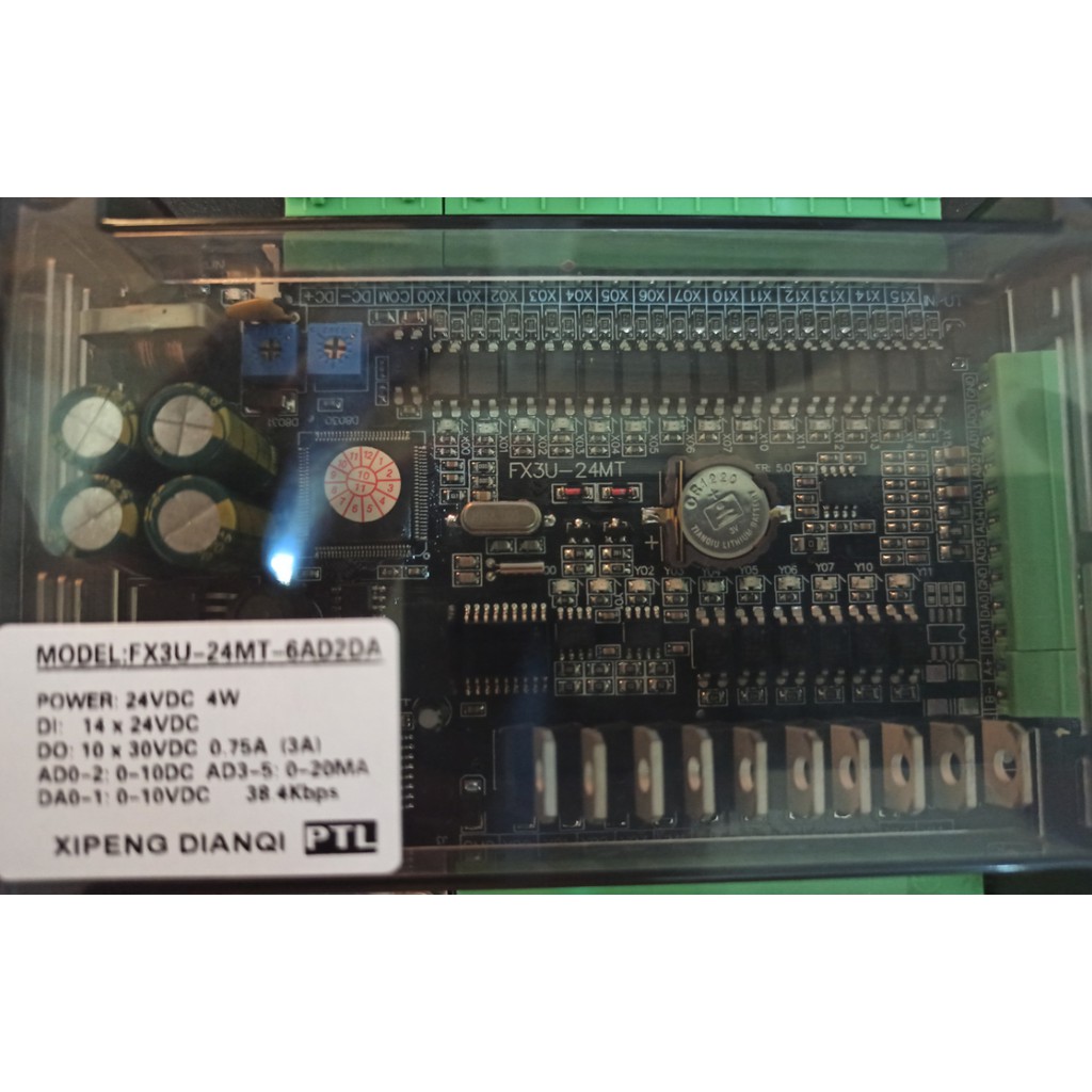 Bộ Board mạch lập trình PLC FX3U FX2N FX1N 20MT 24MT 6AD2DA lập trình GX Works2