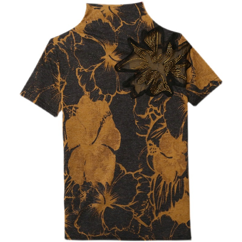 Áo lưới nữ áo thun tay ngắn nữ Đính Đá Thời Trang Cho Nữ