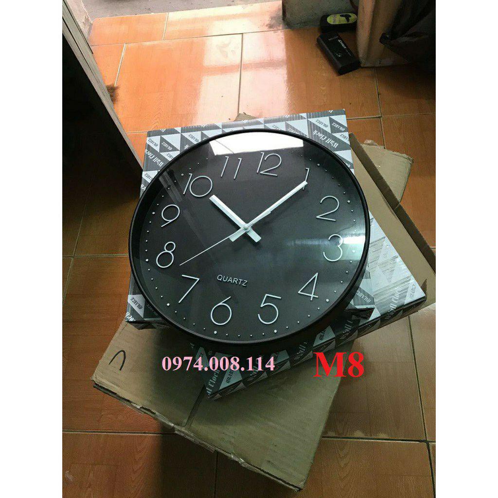 [8 Mẫu Cao Cấp] Đồng Hồ Treo Tường Kim Trôi Cực Đẹp. (Tặng : pin+ móc treo 3 chân)