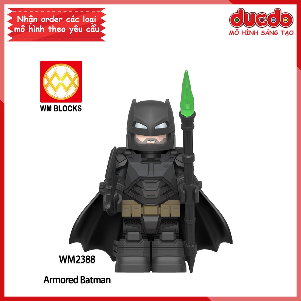Minifigures Siêu anh hùng Batman full giáp - Đồ chơi Lắp ghép Xếp hình Mini Minifigures Super Hero WM2388 WM2388-A