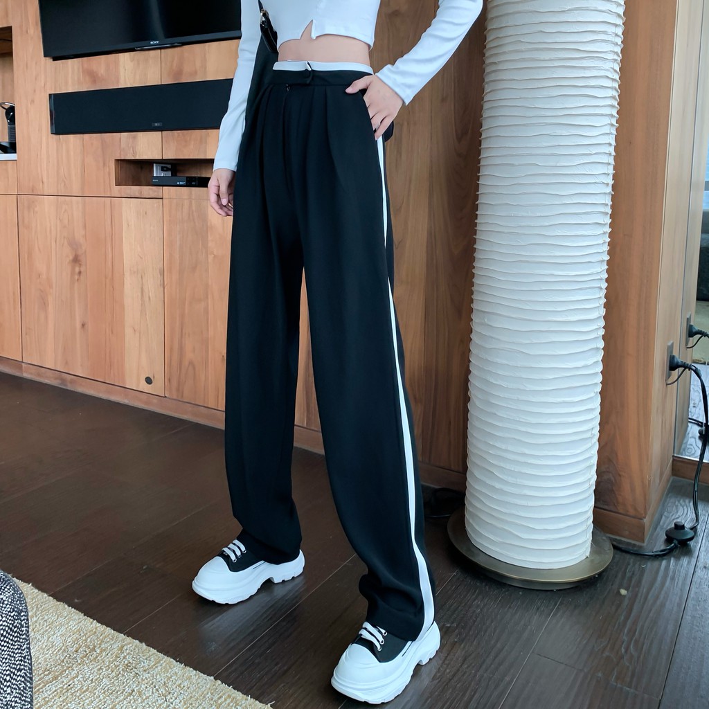 Quần Dài Lưng Cao Ống Rộng Phong Cách Hàn Quốc Cho Nữ | BigBuy360 - bigbuy360.vn