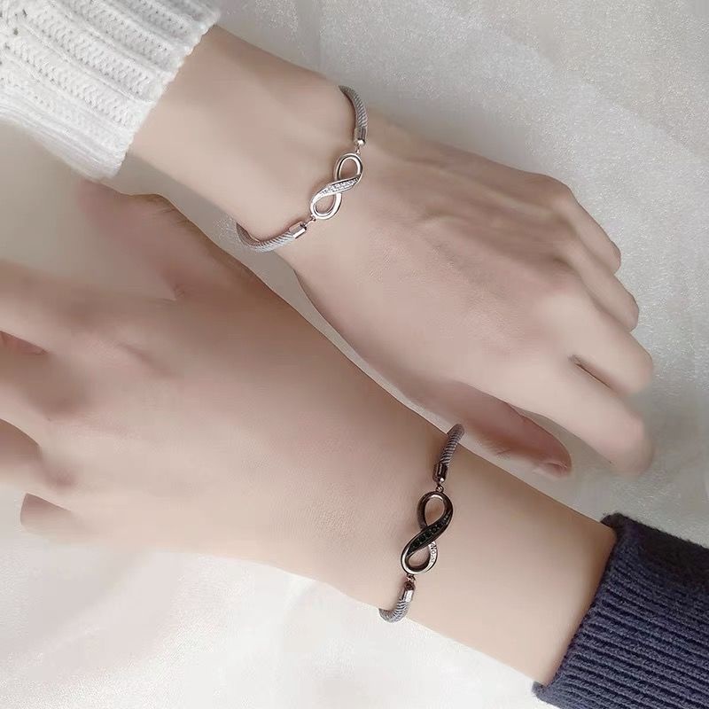Vòng Đeo Tay Gelang Bff Mobius Mạ Bạc 925 Thiết Kế Phong Cách Thời Trang Dành Cho Cặp Đôi