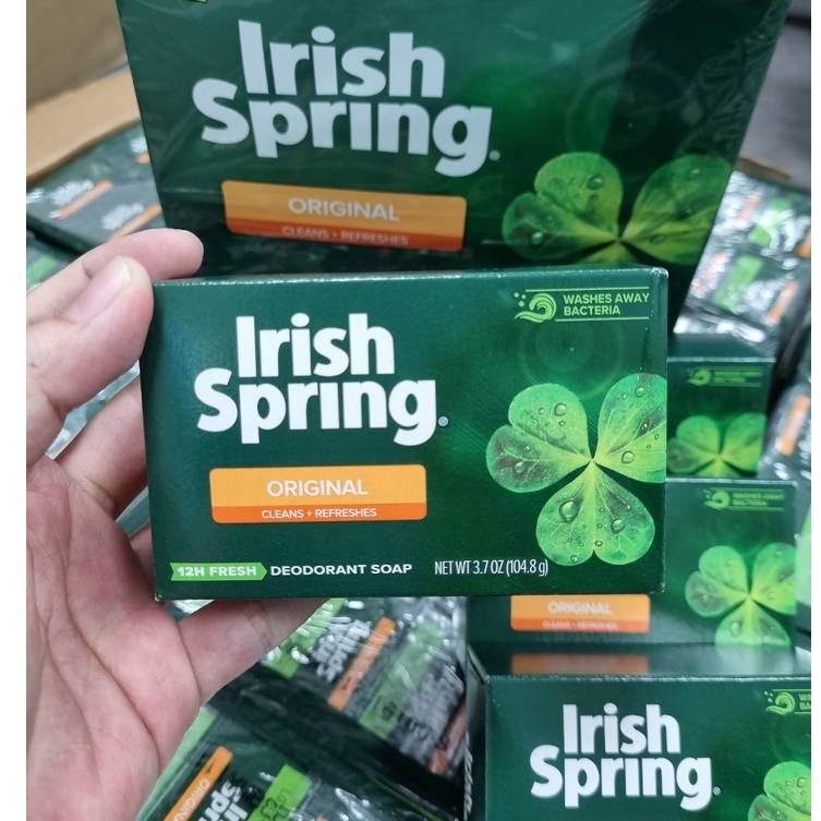 Xà bông cục Irish Spring Deodorant Soap Original / Xà bông tắm thơm Spring Mỹ