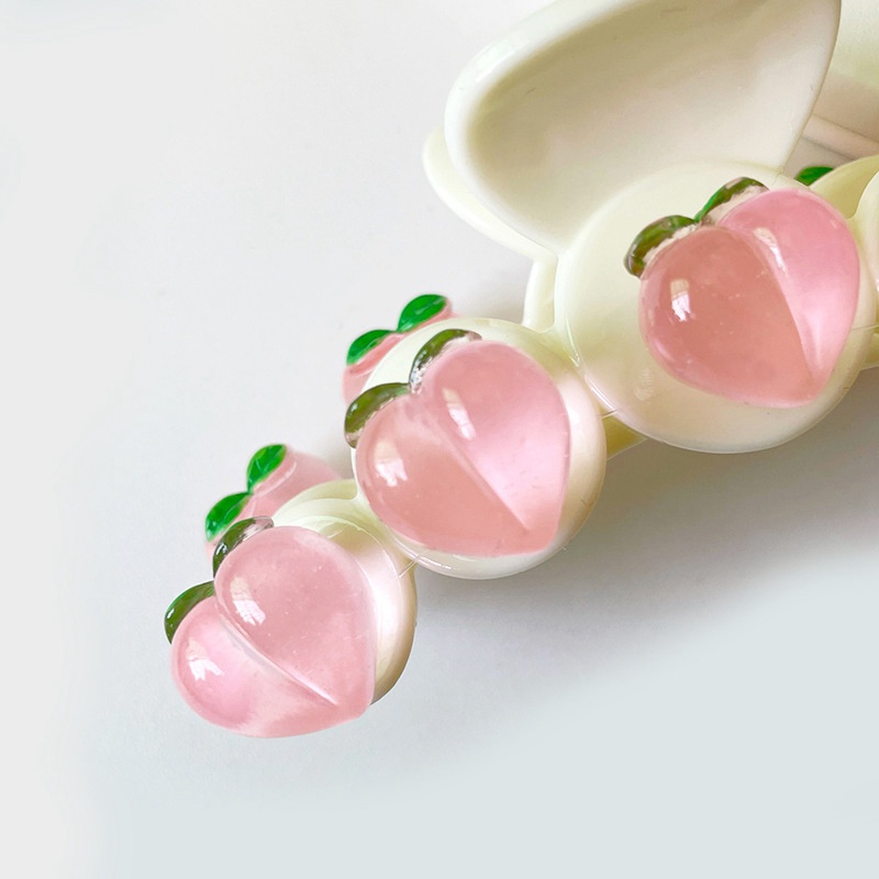 Kẹp Tóc Hình Quả Đào Xinh Xắn Phong Cách Hàn Quốc Cho Nữ