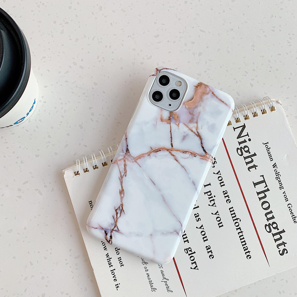Ốp lưng cẩm thạch cho iphone 11 pro max X XR XS Max Ốp lưng TPU mềm cho iphone 7 8 Plus Vỏ ốp điện thoại