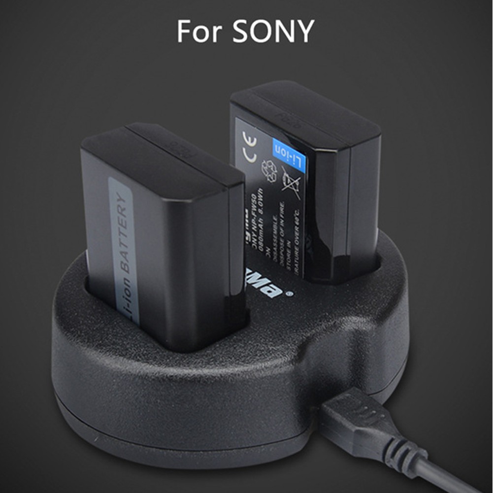 Combo 2 pin + 1 dock sạc đôi chính hãng KingMa KM FW50 dùng cho máy ảnh Sony A7m2/A7r2/A7/A600/A5000/A5100/A6300 ...