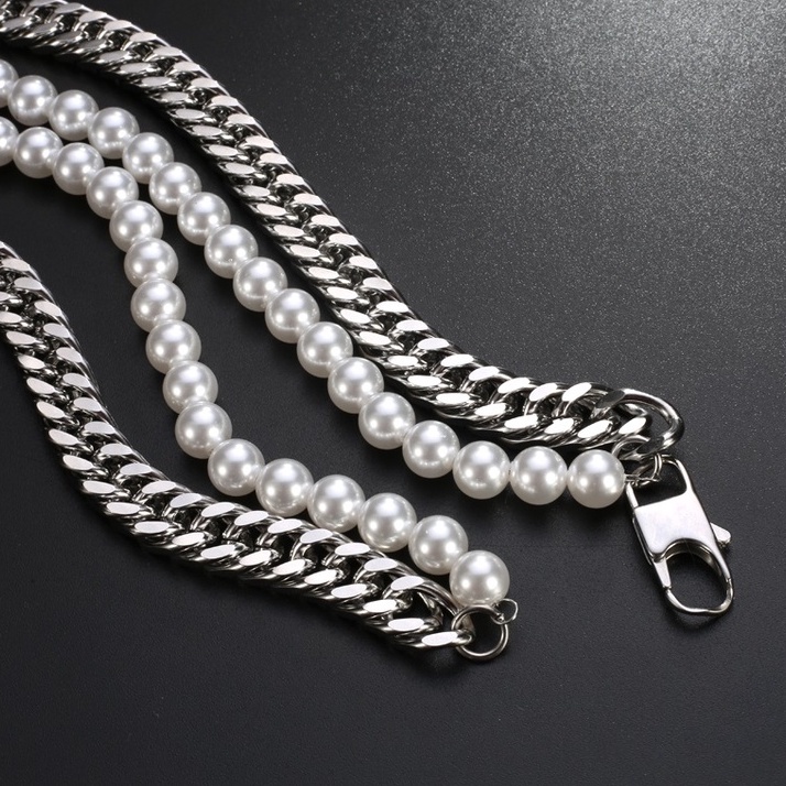 Dây Chuyền Nam Dây Thiên Thần Merin Accessories- Vòng Cổ Dây Bản Lớn Hình Chữ Thập Thép Titan Không Gỉ - MAS 2 Dây