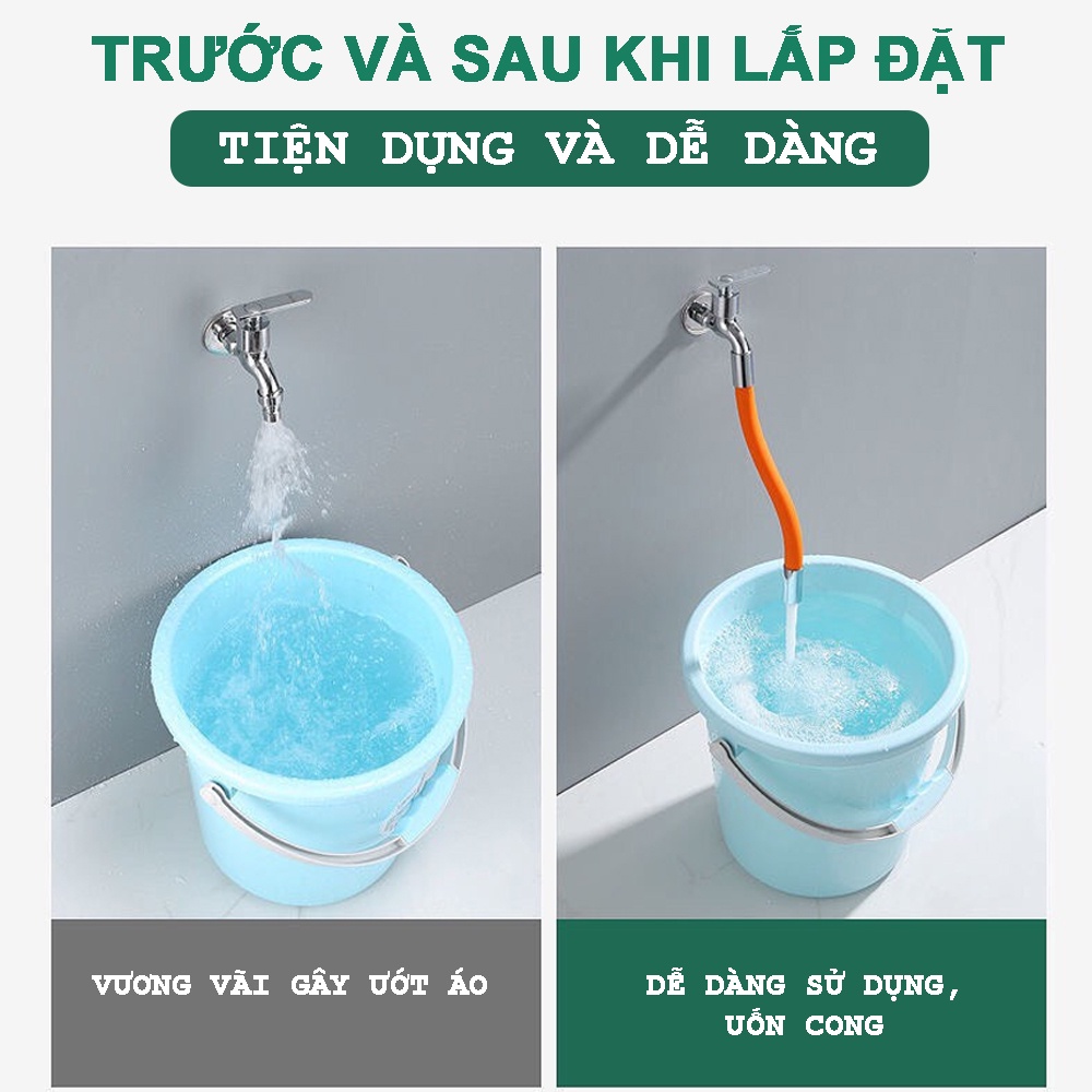 ỐNG NỐI VÒI NƯỚC KÉO DÀI UỐN CONG TÙY Ý XOAY 720 ĐỘ NGĂN NƯỚC BẮN . Model: Germany010. Đồng nguyên chất. AONE MALL