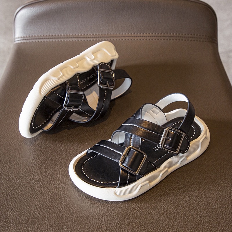 SANDAL cho cả bé trai và bé gái, đế mềm, nhẹ, 2 màu đen và trắng dễ phối đồ, size 26-36