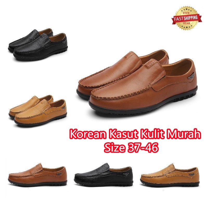 Giày lười JINTOHO da bò cho nam size 35-47