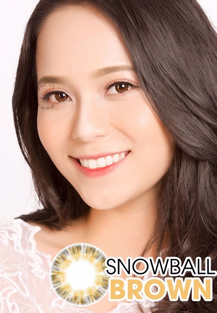 ✨✨ Kính áp tròng Silicone Hydrogel SNOWBALL BROWN ✨✨ Đeo được 24h ✨✨