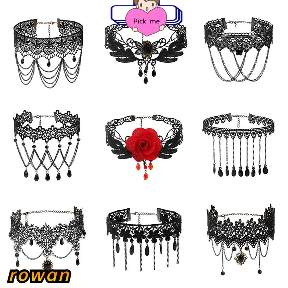 Vòng cổ choker ren phong cách gothic quyến rũ thời trang dành cho nữ