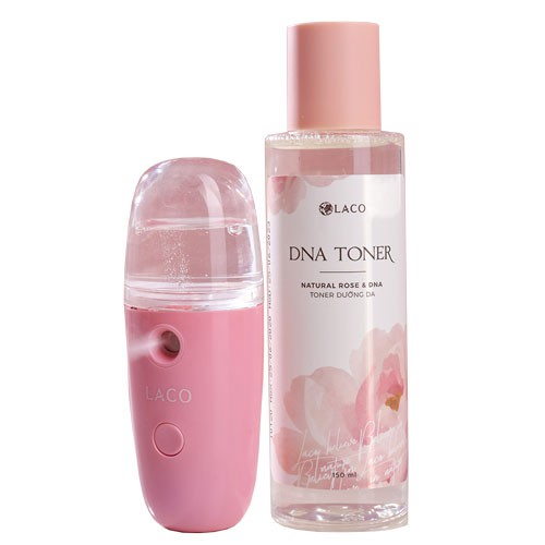 (Tặng kèm máy phun sương) Nước hoa hồng DNA Toner Laco – Khóa ẩm hiệu quả (chai 150ml)