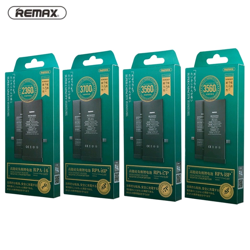 Pin ĐT táo Remax dung lượng cao cho các dòng táo 6 6S 6 Plus 6S Plus 7 7 Plus 8 8 Plus X XS XR XS MAS