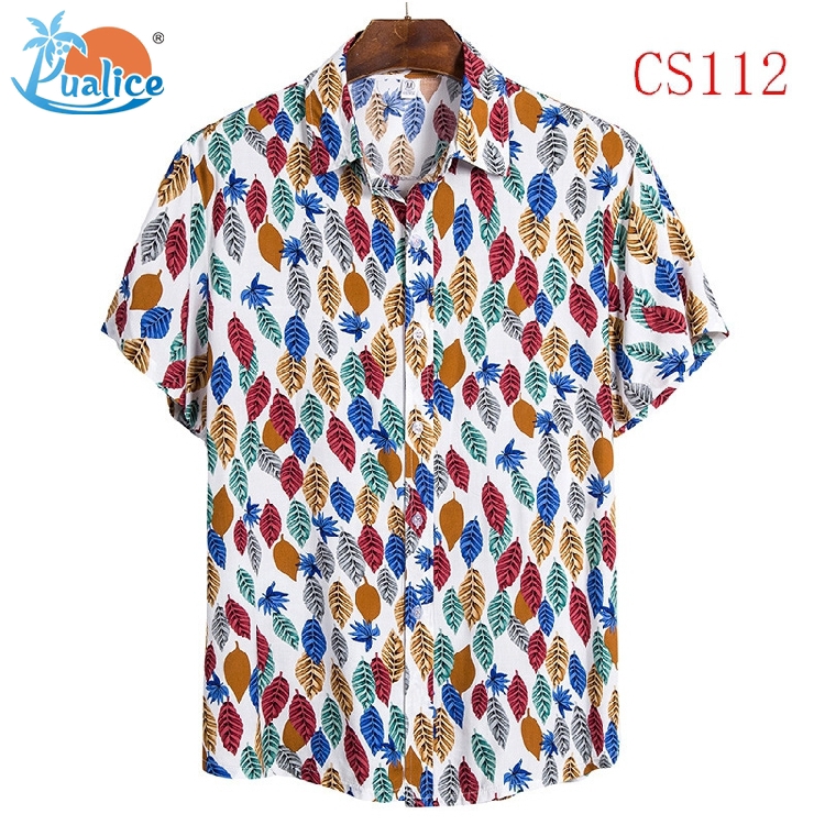 Áo sơ mi nam ngắn tay in họa tiết thời trang