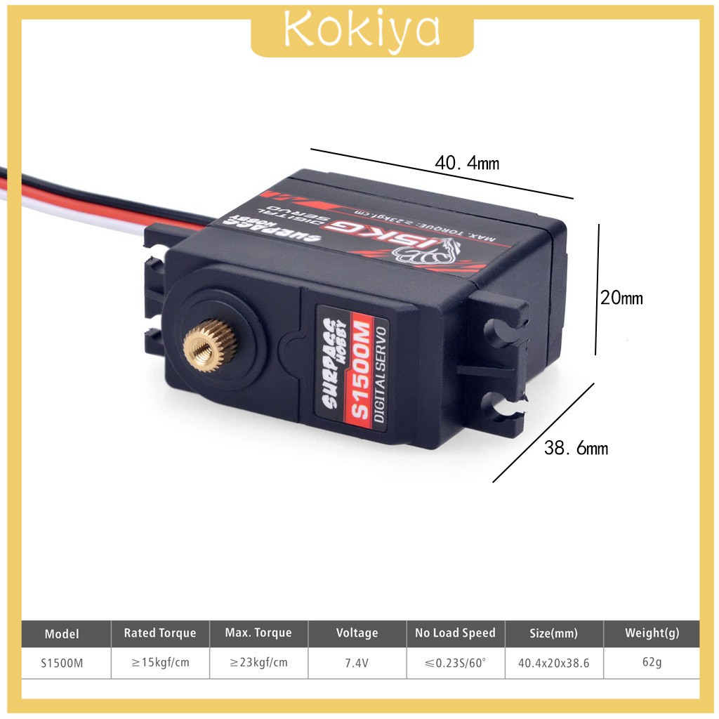 [KOKIYA] SURPASS 15kg High Torque Servo Motor for 1:10 RC Buggy Car Robot Boat Aircraft