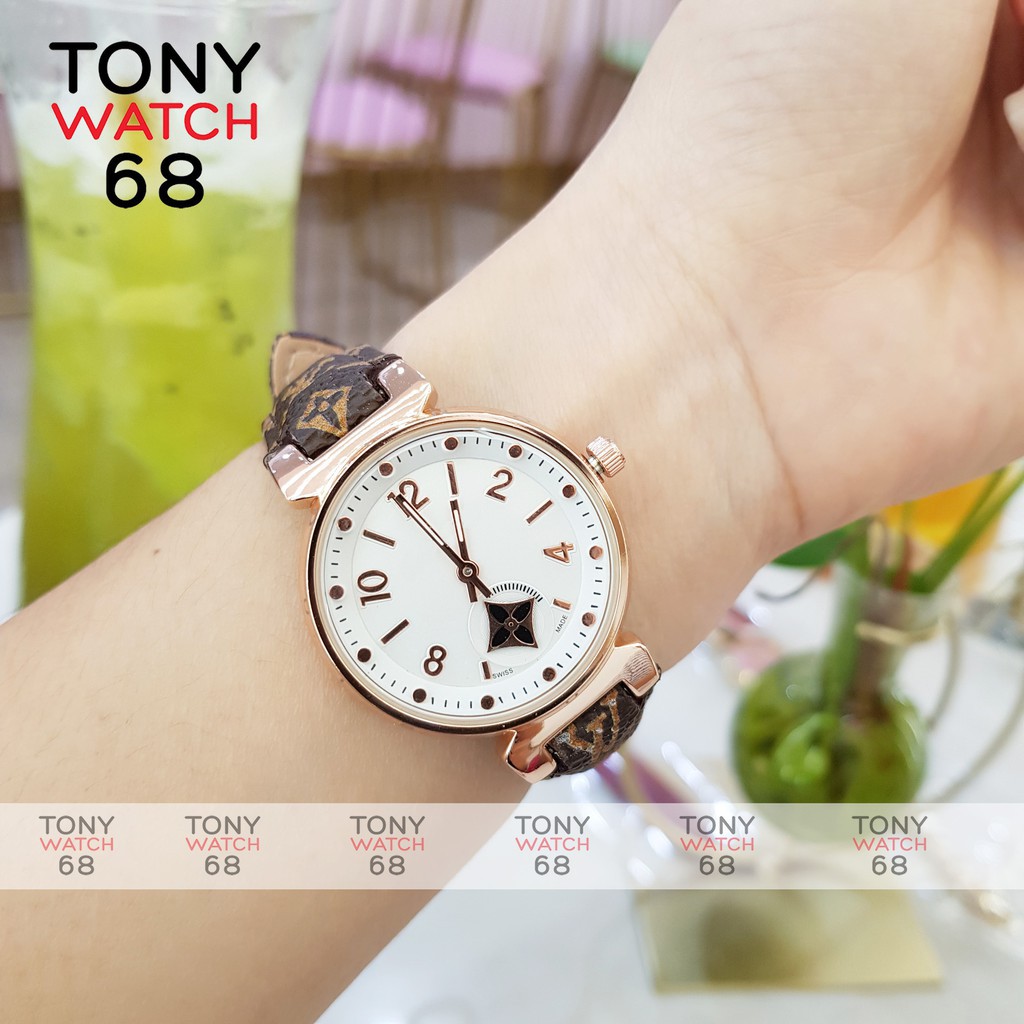 Đồng hồ nữ Louis dây da họa tiết kim rốn độc đáo chống nước chính hãng Tony Watch 68 - Hàng nhập khẩu