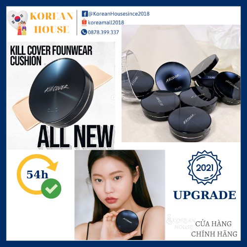[Chính hãng][Tặng kèm lõi refill] PHẤN NƯỚC CLIO KILL COVER FOUNWEAR CUSHION ALL NEW_Phiên bản 2021