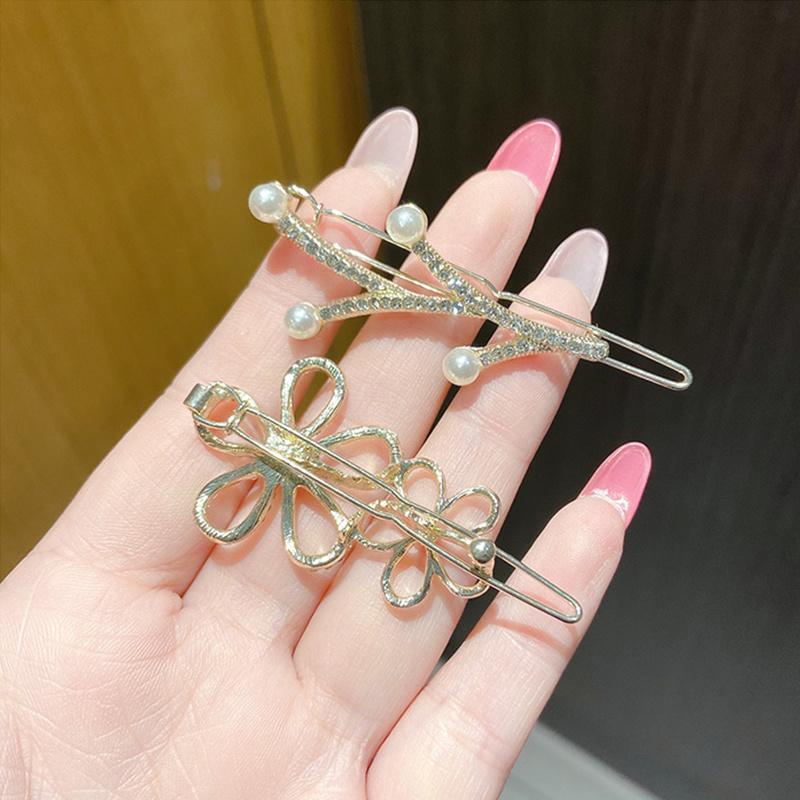 Kẹp Tóc Đính Ngọc Trai Thiết Kế Đơn Giản Phong Cách Hàn Quốc