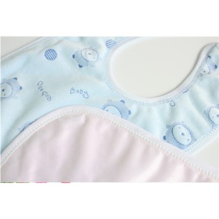 Yếm cho bé có lót chống thấm -loại cúc bấm cotton