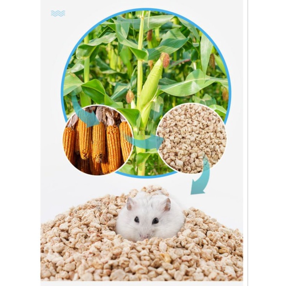 Lõi ngô phân loại 1.2kg cho hamster và thú cưng nhỏ