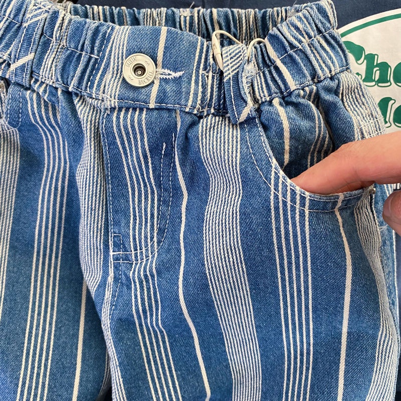 [Babycat] Hàng Có Sẵn Quần Jean Ngắn Phong Cách Nhật Hàn Nhật Bản Thời Trang Mùa Hè Kiểu Retro Dễ Phối Đồ Dành Cho Bé Trai 2022