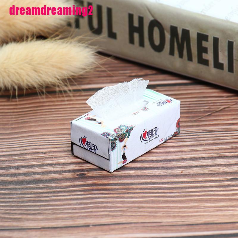 Hộp Khăn Giấy mini Độc Đáo Trang Trí Nhà Búp Bê Tỉ Lệ 1: