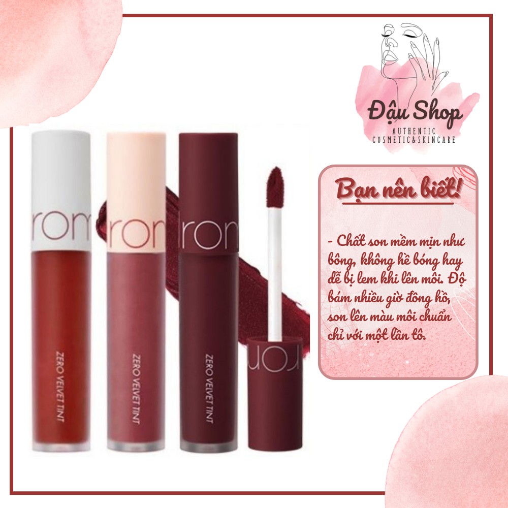 Son kem lì Romand Zero Velvet Tint
