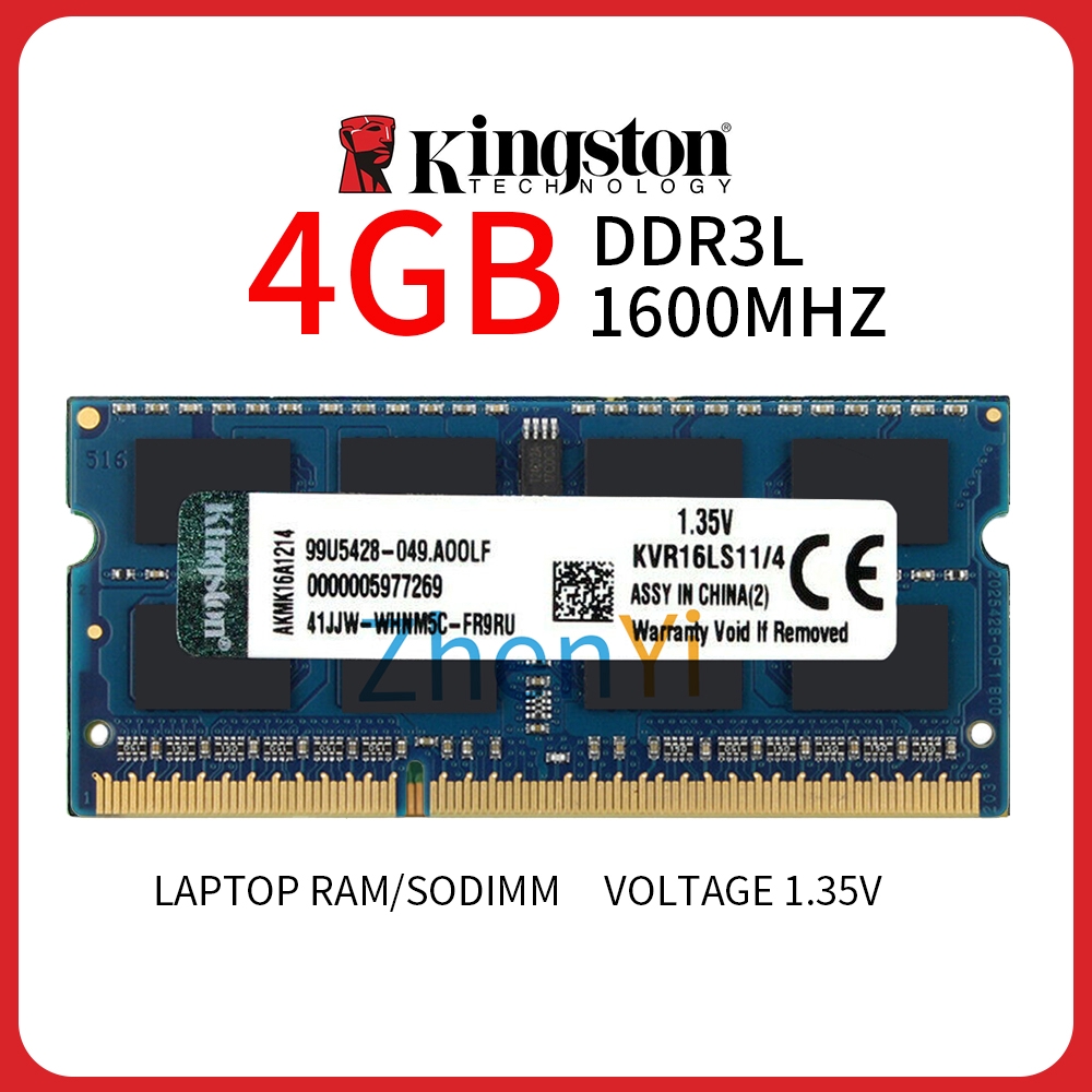 Bộ Nhớ RAM Kingston 4GB/8GB PC3 10600S 12800S 12800 DDR3 DDR3L 1333/1600MHz Cho Laptop